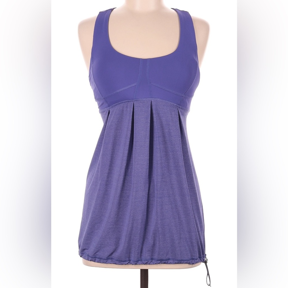 Lululemon Keyhole Racerback Sculpted Tank Top Drawstring Toggle Periwinkle Sz 6